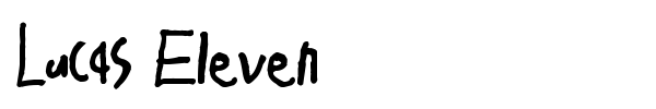 Lucas Eleven font preview